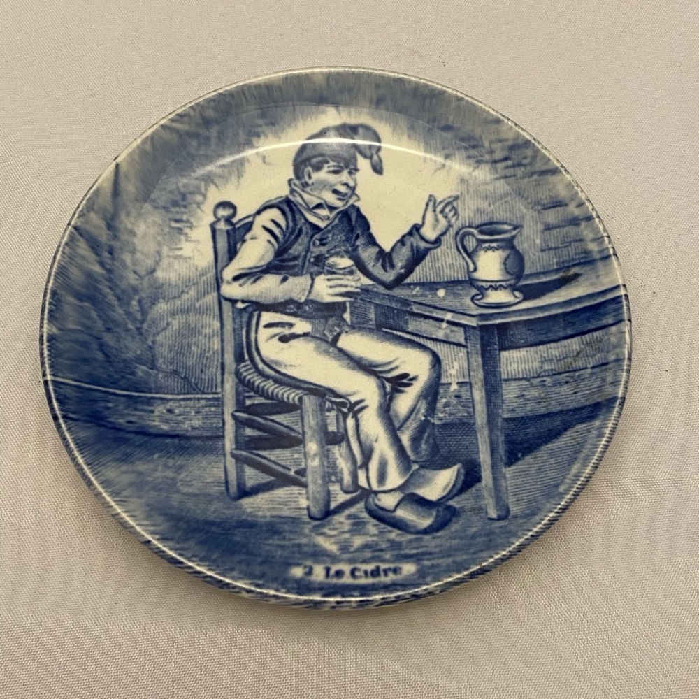 Delft Blue Le Cidre Made for Royal Sphinx by Boch For Delft 4.5” Vintage EUC